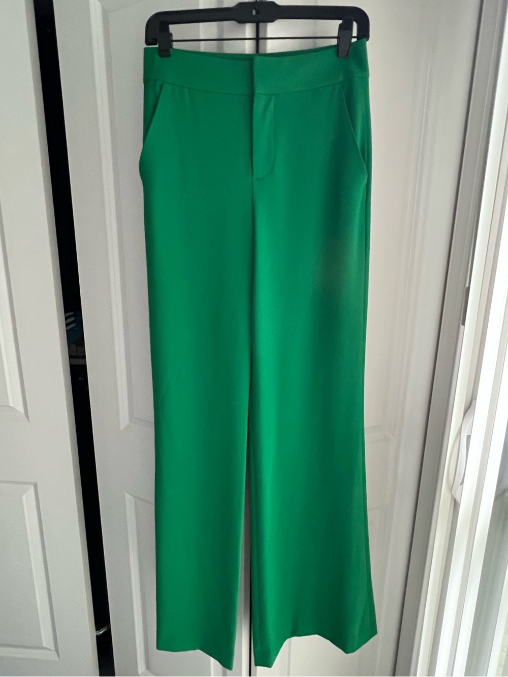 Alice + Olivia Women's Wide-Leg Green Pants Size 2 Juniper NWT
